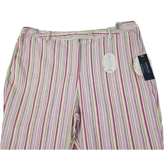 Westbound ~Woman Size 16~ Multicolor Striped Natalie Fit Straight Leg Capri Pant - Picture 6 of 9